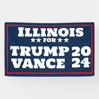 Illinois für Trump Vance 2024-Banner Banner