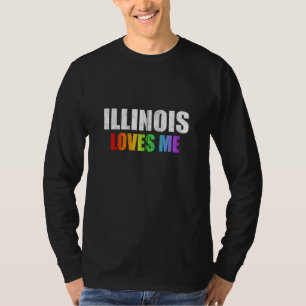 Illinois Gay Pride Lgbt Rainbow Liebe Chicago Lesb T-Shirt