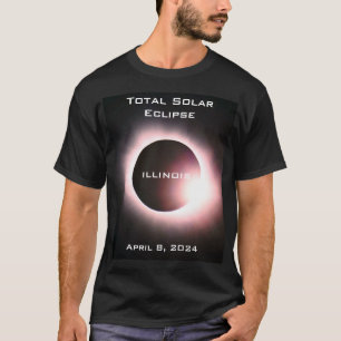 ILLINOIS Gesamte Sonnenfinsternis 8. April 2024 T-Shirt