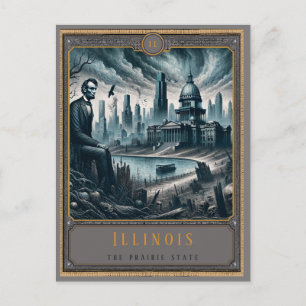 Illinois Gothic Art Postkarte