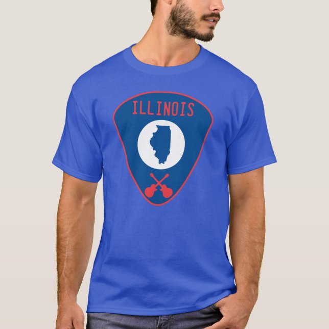 Illinois Guitar Pick T-Shirt (Vorderseite)