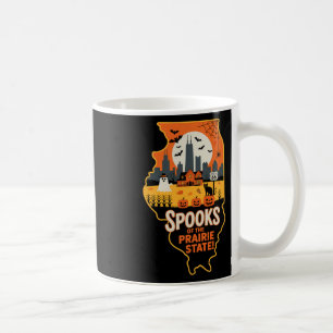 Illinois Halloween Shirt Spooky Pride Prairie Stat Kaffeetasse