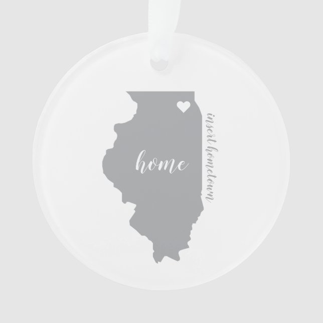Illinois Heimat Personalisiertes Ornament (Vorderseite)