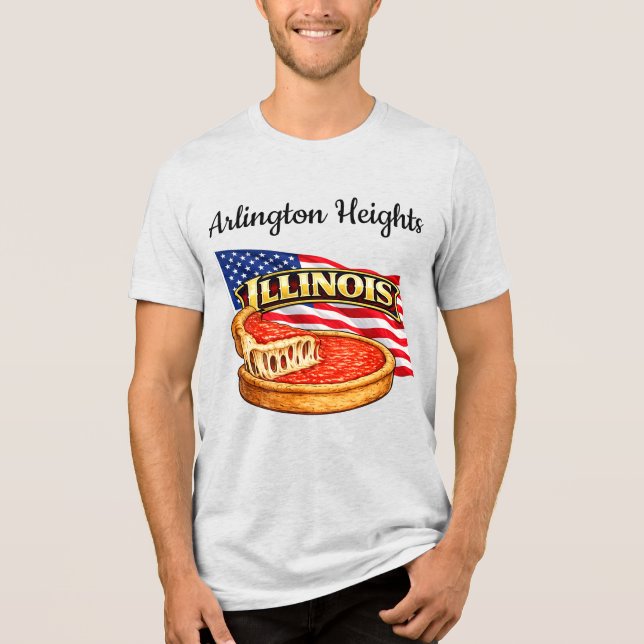 Illinois Herren Bella+Canvas Tri-Blend Shirt (Vorderseite)