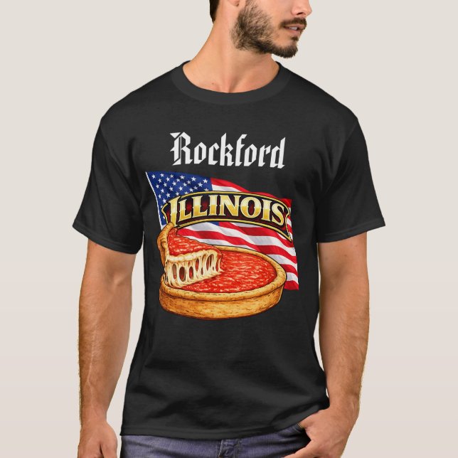 Illinois Herren dunkles T-Shirt (Vorderseite)