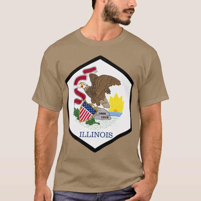ILLINOIS HEXAGONAL SEAL T-Shirt (Vorderseite)
