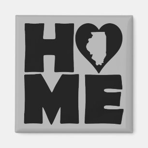 Illinois Home Heart State Kühlschrankmagnet Magnet