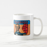 Illinois IL Vintager Staat Label Tasse
