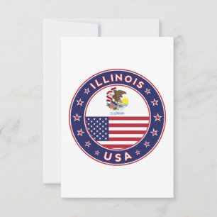 Illinois, Illinois-T - Shirt, Illinois-Aufkleber, Karte