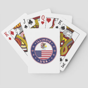 Illinois, Illinois-T - Shirt, Illinois-Aufkleber, Spielkarten