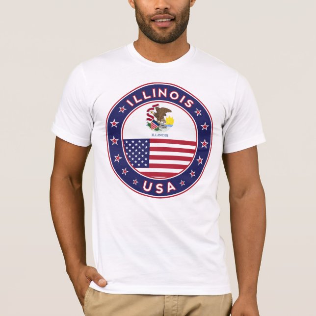 Illinois, Illinois, t-shirt, T-Shirt (Vorderseite)