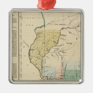 Illinois im Jahre 1822 Ornament Aus Metall