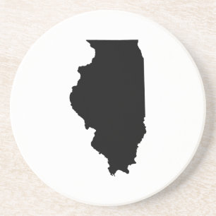 Illinois in Schwarz und Weiß Getränkeuntersetzer