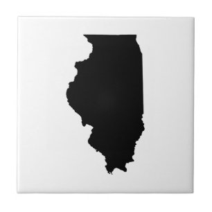 Illinois in Schwarzweiß Fliese