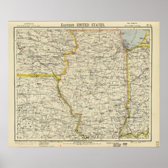 Illinois, Indiana, Iowa, Missouri Poster (Vorne)