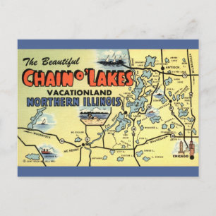 Illinois - Kette der Seen Postkarte