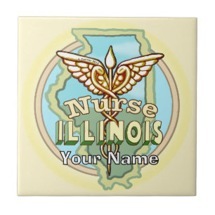 Illinois Krankenpfleger Caduceus Kachel