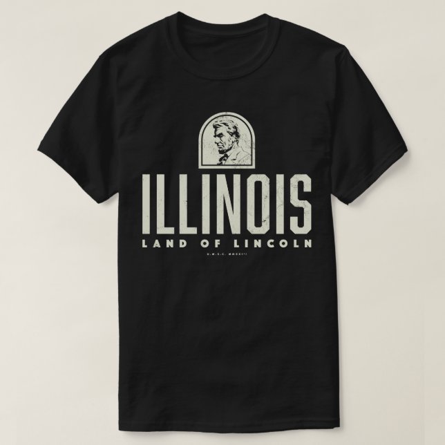 Illinois Land Lincoln Tan T-Shirt (Design vorne)