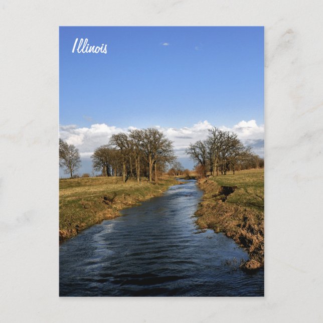 Illinois Landschaft Postkarte (Vorderseite)