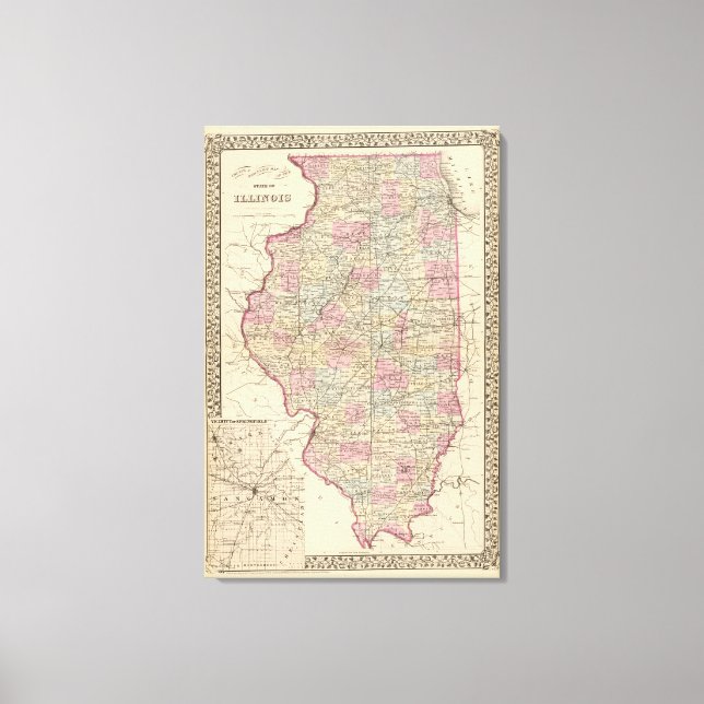 Illinois Leinwanddruck (Vorderseite)