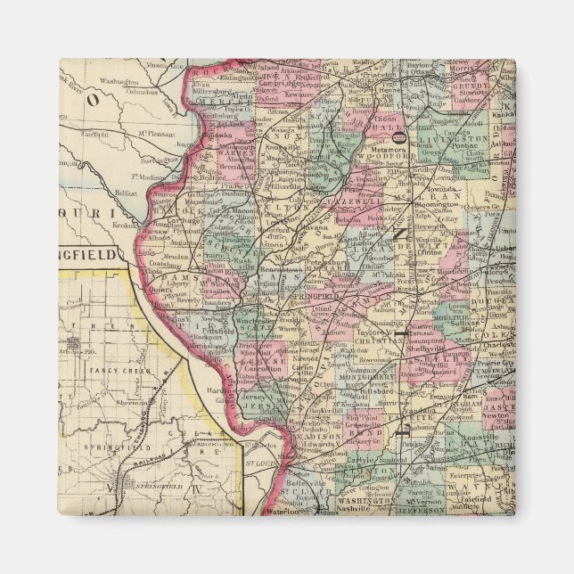 Illinois Map von Mitchell Magnet (Vorne)
