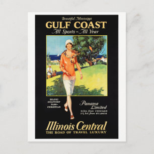 Illinois Mississippi Restauriertes Vintage-Plakat Postkarte