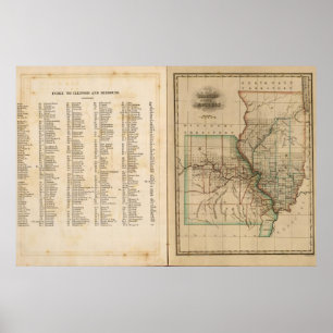 Illinois, Missouri Poster