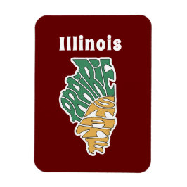 Illinois Nickname Word Art Magnet