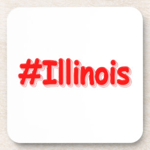 "#Illinois " Niedliches Design. Jetzt kaufen Getränkeuntersetzer