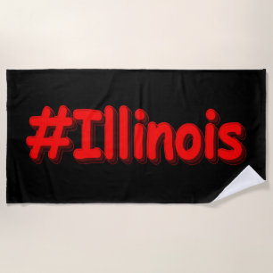"#Illinois " Niedliches Design. Jetzt kaufen Strandtuch