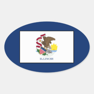Illinois Ovaler Aufkleber