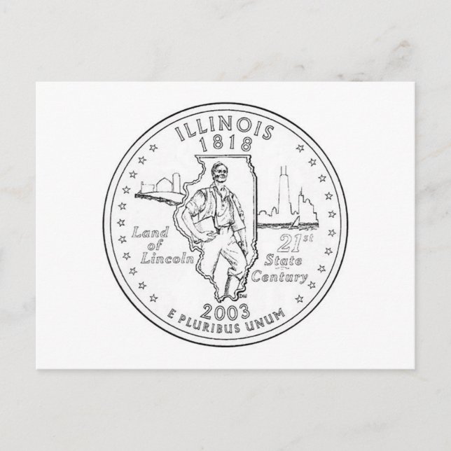 Illinois Postkarte (Vorderseite)