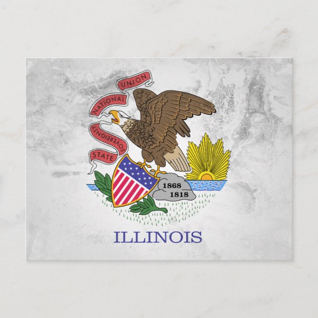 Illinois Postkarte (Vorderseite)