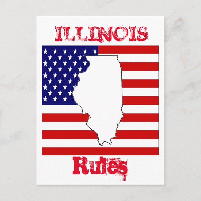 ILLINOIS POSTKARTE (Vorderseite)