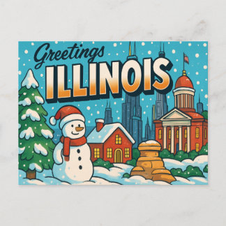 ILLINOIS Postkarte