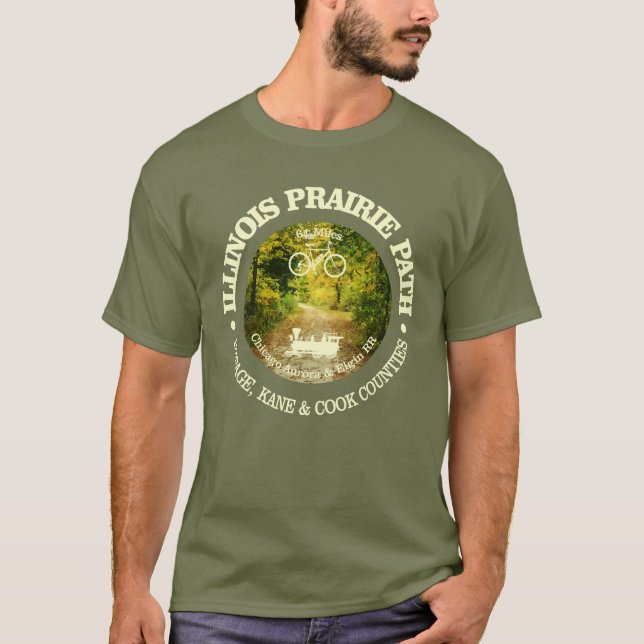 Illinois Prairie Path (Radweg c) T-Shirt (Vorderseite)