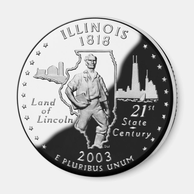 Illinois Quarter Magnet (Vorne)