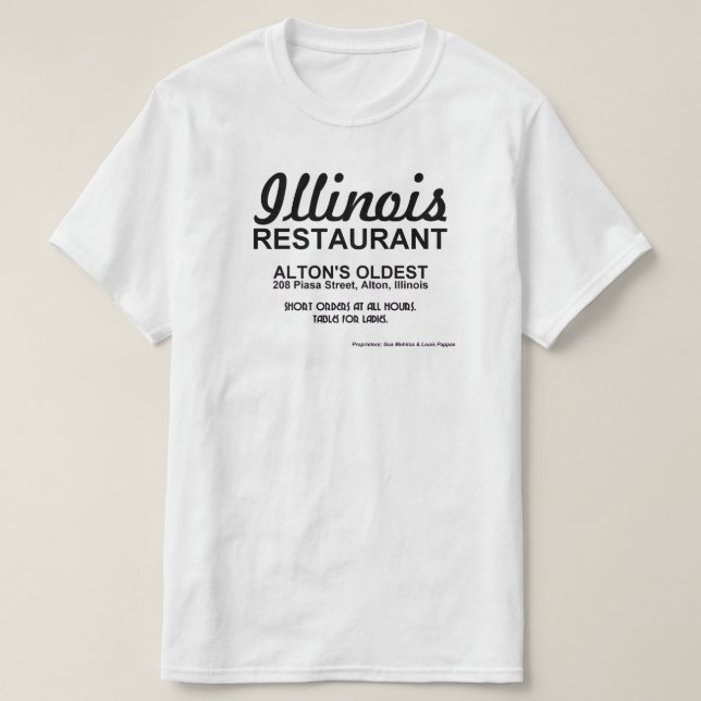Illinois Restaurant, Alton, IL T-Shirt (Design vorne)