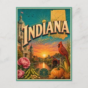 Illinois Retro-Reise-Andenken-Postkarte Postkarte