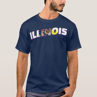 Illinois Retro-Souvenir im Vintagen Stil 2 T-Shirt