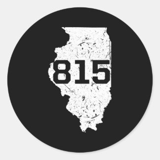Illinois Rockford Joliet Area Code 815 Midwest Runder Aufkleber