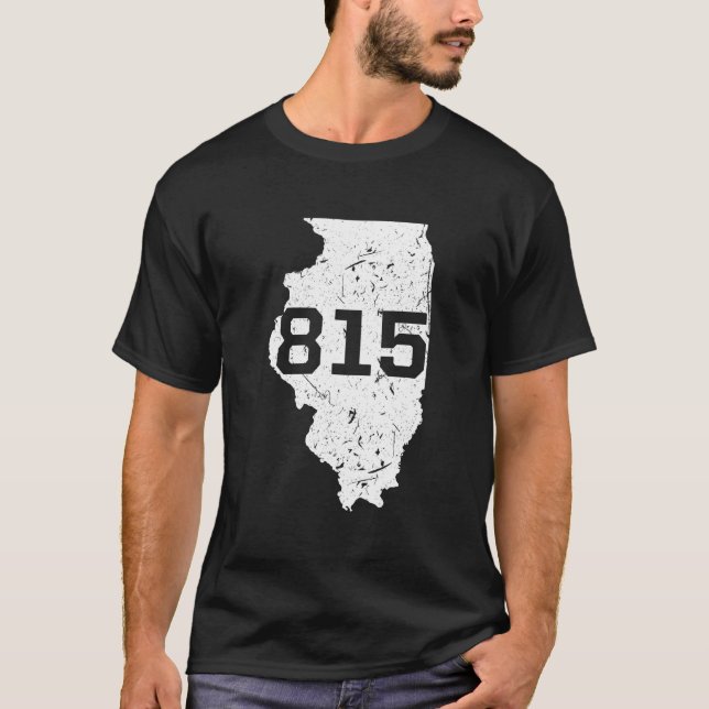 Illinois Rockford Joliet Area Code 815 Midwest T-Shirt (Vorderseite)