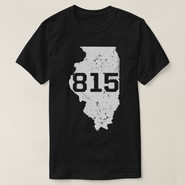 Illinois Rockford Joliet Area Code 815 Souvenir Gi T-Shirt (Design vorne)
