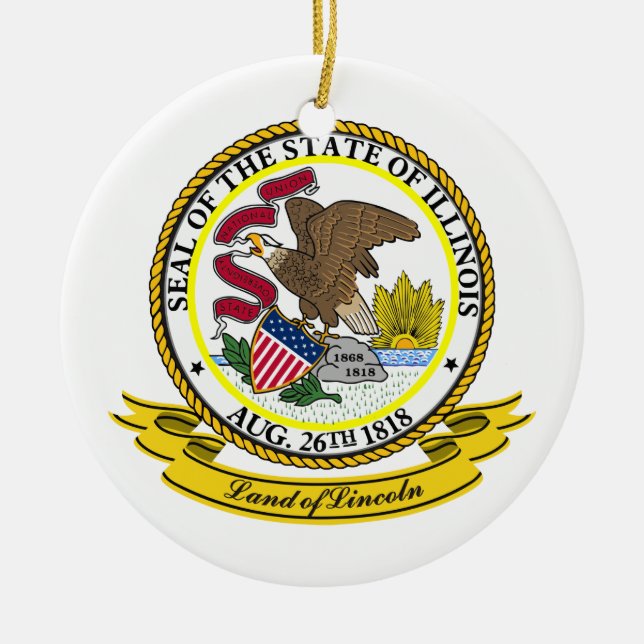 Illinois Siegel Keramikornament (Vorne)