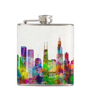 Illinois Skyline Flachmann