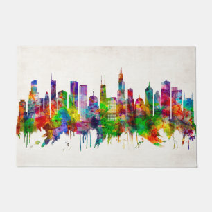 Illinois Skyline Fußmatte