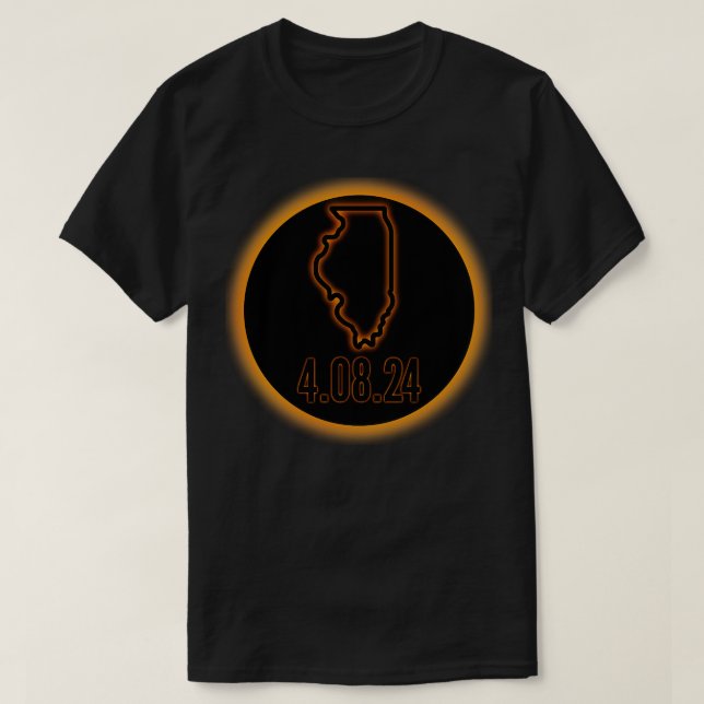 Illinois Solarfinsternis 2024 TShirt (Design vorne)