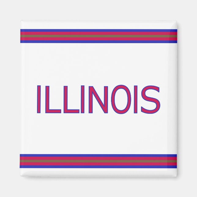 Illinois Square Magnet (Vorne)
