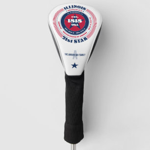 Illinois Staat Circle Custom Golf Head Cover Headcover