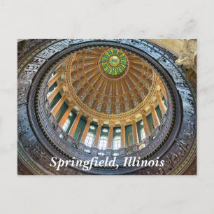 Illinois Staat Hauptstadt in Springfield Feiertagspostkarte